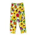 thumbnail image 4 of Balery Tiger Swallowtail On Flowers print Women's Pajama Pants,Ultra Lightweight Pjs,Lounge Pant-Small, 4 of 9