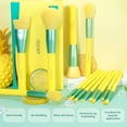 thumbnail image 2 of Docolor 13-Piece Lemon Makeup Brush Kit Set - Wood Brushes for Foundation, Eye Shadows, Blending, Powder, Concealer, Blush, 2 of 16