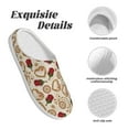 thumbnail image 5 of Fotbe Valentine'S Day Rose Pattern Women's Fuzzy Curly Fur Memory Foam Loafer Slippers Indoor Outdoor Slippers Winter Home Shoes-44/45, 5 of 7