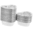 thumbnail image 4 of LOLIPPYY 50pcs Heart Shaped Baking Cups Disposable Aluminum Foil Cups Tart Mini Pie Dessert Cake Pans for BBQ Outdoor Picnic and Travel, 4 of 7