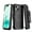 Black/Black, variant on MyBat Pro Maverick Series Case with Holster and Tempered Glass for Apple iPhone 15 Pro (6.1) - Army Green