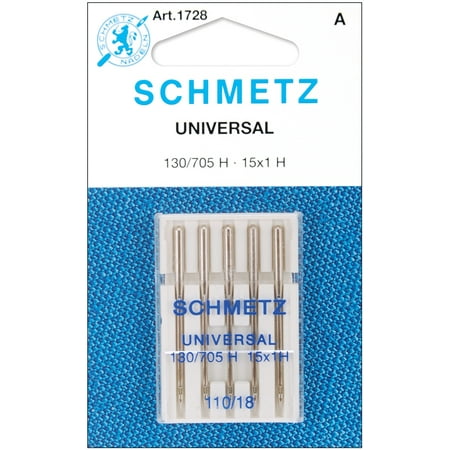 UPC: 0036346317281 | Schmetz Universal Machine Needles Size 18/110 5/Pkg