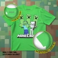thumbnail image 3 of Minecraft Boys 3-Piece Creeper, Zombie, Skeleton Set - Short Sleeve Graphic T-Shirt, Shorts, and Baseball Cap Outfit for Kids (Sizes 4-16), 3 of 7