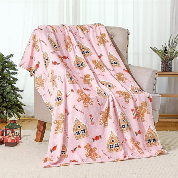 Kuscheln Christmas Throw Blanket, Warm Snowman Santa Claus Blanket for Sofa Bed Couch, Cozy Plush Holiday Blanket with Christmas Tree, Christmas Gift for Her Him, Xmas Home Decor Throws