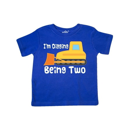 Truck Short - 2nd Birthday Bulldozer Construction Truck Digging Toddler T-Shirt