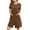 Brown, variant on WMTBSRSW Women Zipper Robes with Pockets Summer Short Bathrobe Sleepdress Lightweight House Coat Soft Nightgown Crewneck Loose Sleepdress Short