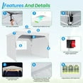 thumbnail image 6 of HOTEEL 10x10 Ez Up Pop Up Canopy Tent, Party Tents with One Push Central Button Air Vent, Instant Canopy Tent with Sidewalls & Reflective Strip, White, 6 of 9
