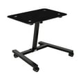 thumbnail image 6 of Seville Classics airLIFT 23.7" Tempered Glass Height Adjustable Mobile Laptop Desk Cart, Black, 6 of 10