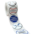 thumbnail image 1 of 1 Rouleau/500 Pcs Autocollants de Baseball Étiquettes de Baseball 1.5 Pouces Rouleaux Autocollants pour Fournitures de Fête Décorations, 1 of 6