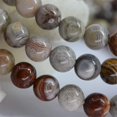 thumbnail image 2 of Bracelet Extensible en Perles Rondes de Pierre Précieuse Agate Mexicaine Naturelle 6mm 6.5 Pouces Unisexe, 2 of 2