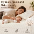 thumbnail image 4 of Welfibr Twin Size Organic Cotton Mattress Protector, 100% Waterproof Soft Bed Cover, Noiseless, Breathable Fitted Sheet with 6"-18" Deep Pocket, Ivory, for Home, Dorm and Hotel Use, 4 of 13