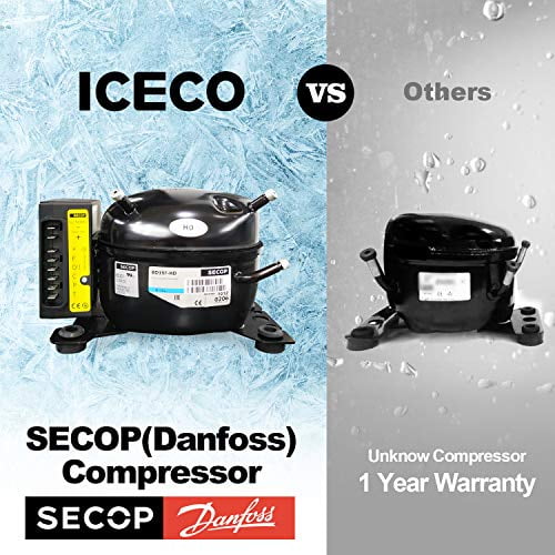 ICECO JP42 Pro, 3 in 1 Refrigerator, 12 Volt Portable Fridge Freezer  Cooler, Powered by SECOP, Rotomolded Construction (Blue)