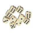thumbnail image 5 of 30pcs Dice Set 16mm Plastic 6 Sided Round Corners Dice Cubes For Table Games Board Games Beige, 5 of 5