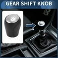 thumbnail image 2 of Unique Bargains 6 Speed Manual Gear Shift Knob, Automotive Gearbox Stick Shifter Lever Knob for Nissan Juke 2011-2013 Plastic Faux Leather Black Silver Tone, 1 Pc, 2 of 6