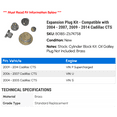 thumbnail image 2 of Expansion Plug Kit - Compatible with 2004 - 2007, 2009 - 2014 Cadillac CTS 2005 2006 2010 2011 2012 2013, 2 of 2