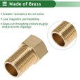 thumbnail image 3 of Accesorios de tubería de latón Unique Bargains 1/2"Femenino x 1/2"Masculino Adaptador de Niple Femenino a Masculino 1.57" Longitud 2 Pcs, 3 of 7