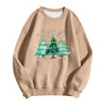 thumbnail image 1 of EHQJNJ Sweatshirts de Noël pour Femmes 2024 Graphique Manches Longues Mode Décontractée Col Rond Imprimé de Noël Sweat à Capuche Léger Sweatshirts pour Femmes avec Poches, 1 of 2