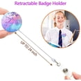thumbnail image 3 of LAICAIW Porte-Badge Rétractable avec Pince Crocodile, Multicolore Géométrique Aurora Granite, Lot de 6, 3 of 4