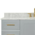 thumbnail image 6 of Ariel Taylor 55 In. Single Oval Sink Vanity With Carrara White Marble 0.75In Countertop In Grey, 6 of 11