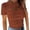 Brown, variant on Women's T Shirt Summer Crewneck Slim Fitted Short Sleeve T-Shirt Stretchy Bodycon Basic Tee Tops S-3XL