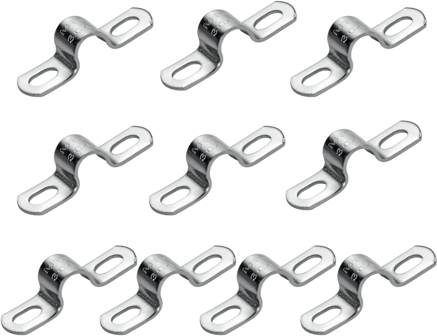 10 PCS 10mm Heavy Duty 2 Hole UTube Strap Clamp,Stainless Steel304