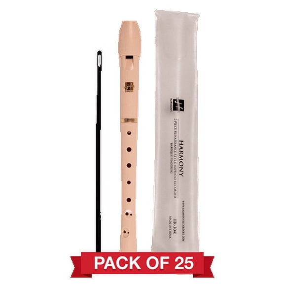 Harmony R Series HR304I Soprano Recorder 25pk, Ivory
