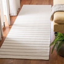 Safavieh Dhurries Gina Geometric Wool Runner Rug, White, 2'6" x 8'