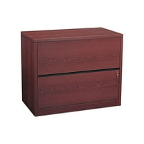 HON 2 Drawers Lateral Lockable Filing Cabinet, Brown