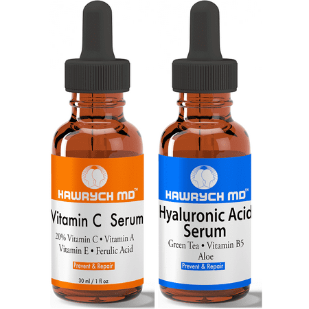 HAWRYCH MD 20% de vitamine C et l'acide Hyaluronique Sérum Set