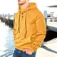 thumbnail image 1 of pstuiky mangas largas para hombre, Sudadera con capucha y bolsillo de manga larga holgada informal de colores sólidos para hombre top de hombre m, 1 of 5