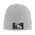 thumbnail image 2 of ZICANCN Skull Flower Card Knit Beanie Hat, Winter Cap Soft Warm Classic Hats for Men Women, Gray, 2 of 8
