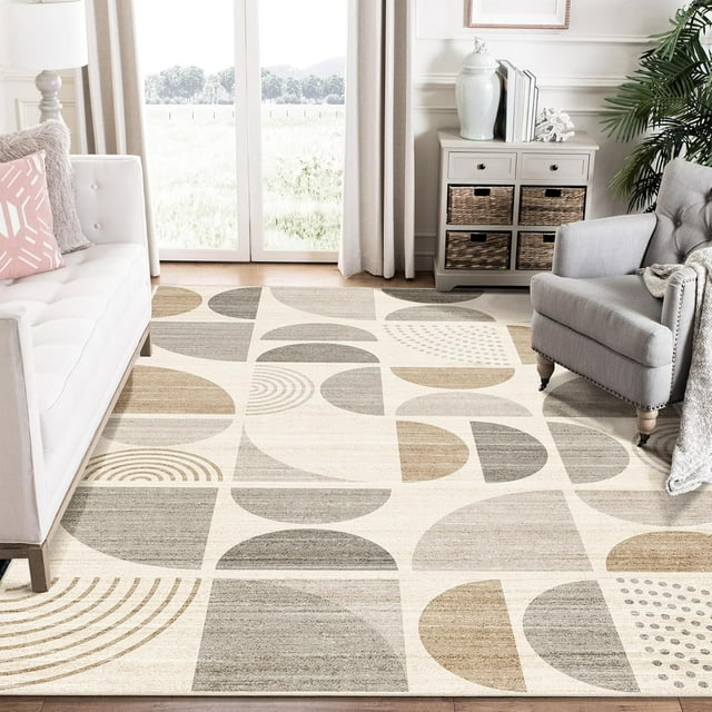 Boho Rug Washable x Area Rugs for Bedroom Entryway Living Room Bedside Small Throw Floor Carpet Non Slip Soft Indoor Modern Abstract Bohemian Orange