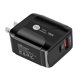 thumbnail image 2 of Cargador de teléfono móvil Viaje de negocios al aire libre Viaje Adaptador de carga USB Cargador rápido de teléfono, Negro, Enchufe de EE. UU. Vogacara EL000416-02, 2 of 2