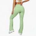 thumbnail image 4 of Yoga Leggings for Women Tummy Control Pockets High Waist Workout Flare Yoga Pants,Z1-Light Green,S, 4 of 6