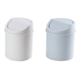 thumbnail image 4 of OULII 2pcs Recycle Bin with Lid Plastic White Crumbs Storage for Bedroom, 4 of 8