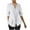 White, variant on DecSea 3/4 Sleeve Button Down Shirts for Women Dressy Casual V Neck Solid Shirts Loose Fit Spring Tops for Women