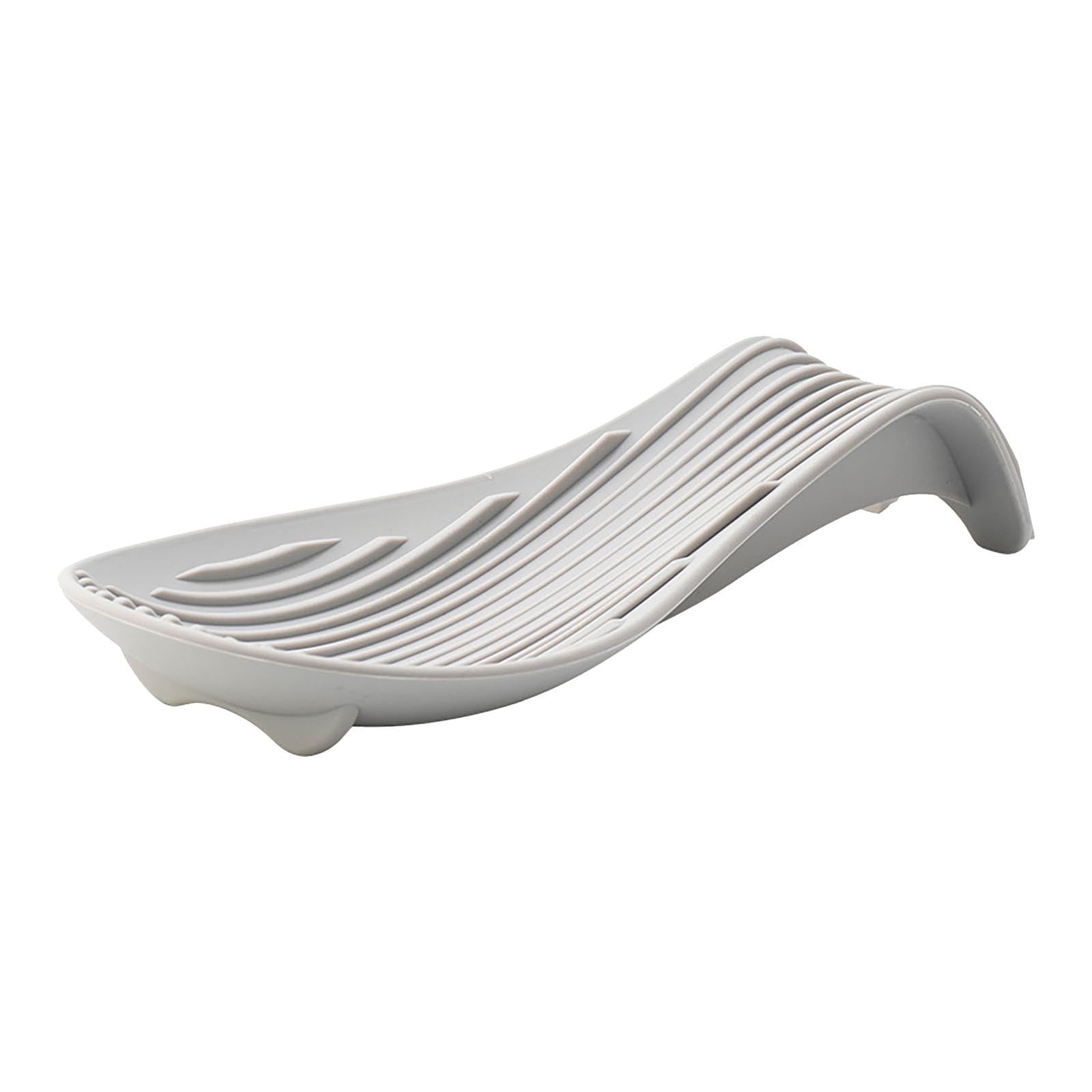Handmade Polish Pottery Spoon Rest - Vintage Blue Daisy Design, Microwave & Dishwasher Safe
