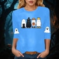 thumbnail image 5 of Jkety Women T Shirt Womens 3/4 Length Sleeve Tunic Tops Casual V Neck Shirts Basic Tees Business Work Blouses Summer Fall 2025 Clothes(Blue,M), 5 of 6