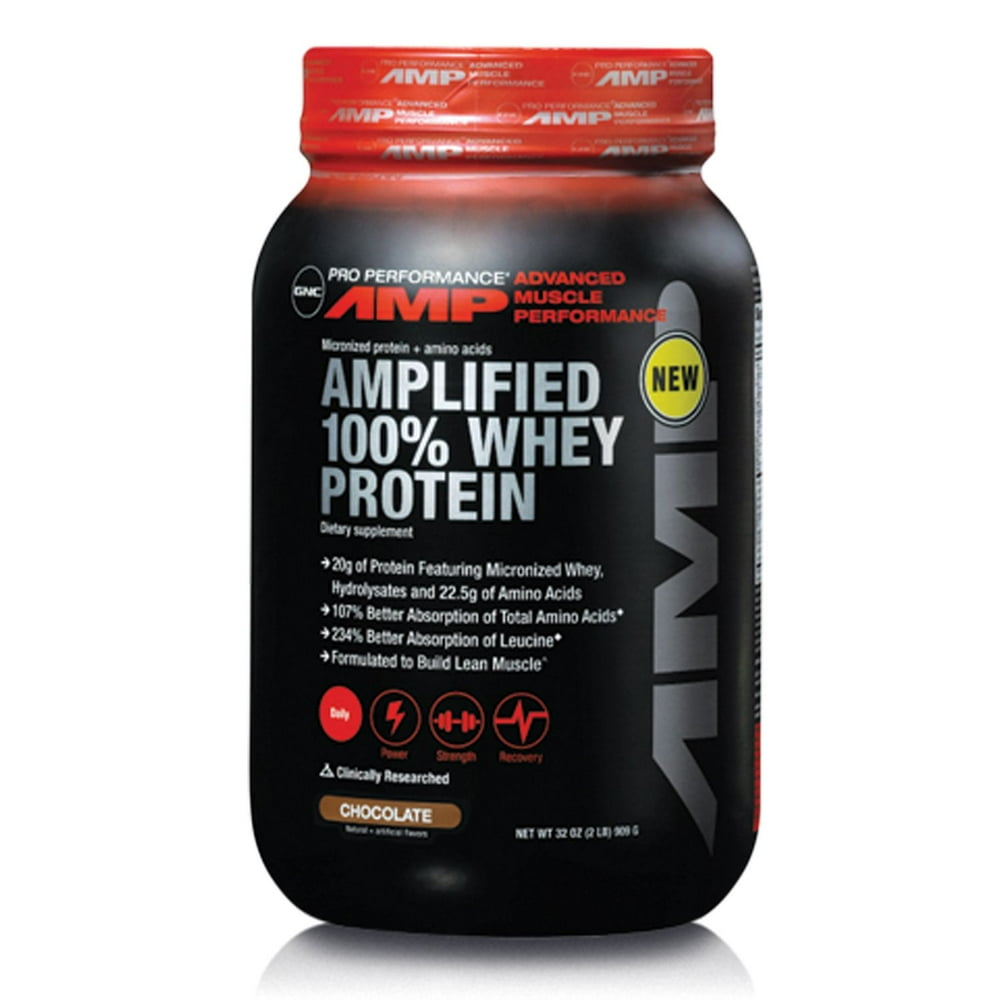 GNC Pro Performance AMP Whey Protein 2lbs Chocolate