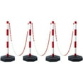 thumbnail image 2 of Adjustable Traffic Cones with Fillable Base, 4-Pack – 8FT Safety Chain for Parking Lot, Road Construction & Warning Barriers (Red/White), 2 of 7