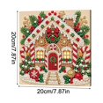 thumbnail image 2 of Diamond and Pearl Art Kits for Adults, 20x20cm holiday canvas, gingerbread house diamond painting (adults DIY & home decor) A, 2 of 4