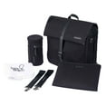 thumbnail image 1 of Bababing DayTripper II - Black Canvas - 2-in-1 Convertible Backpack & Shoulder Bag - Insulated Bottle Holder, Large Wipeable Changing Mat, Stroller Clips, Waterproof Cover - Stylish & Practical for Mo, 1 of 7