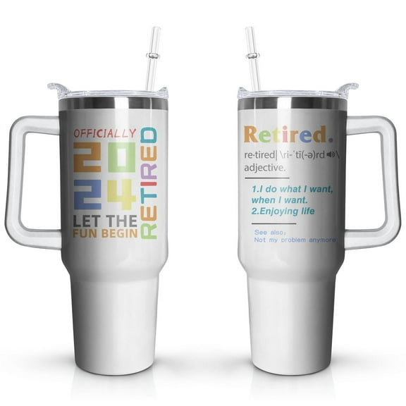 Retirement Gifts for Men the Legend Has Officially Retired, Retirement Tumbler, Retirement Gag Gifts & Retired Gifts for Men 40oz Tumbler with Handle