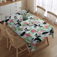 thumbnail image 5 of Boston Terriers and Flowers Rectangle Tablecloth 60"x84",Waterproof Polyester Rectangle Table Cloth, Wipeable Spillproof Polyester Tablecloth for Dining, Camping, Indoor and Outdoor, 5 of 5