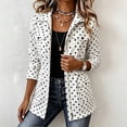 thumbnail image 6 of Tqcoqu Women's Polka Dot Oversized Jacket, Lapel Zip Up Casual Waterproof Coat with Multiple Pockets,Women's,Size S-XXXL, 6 of 8