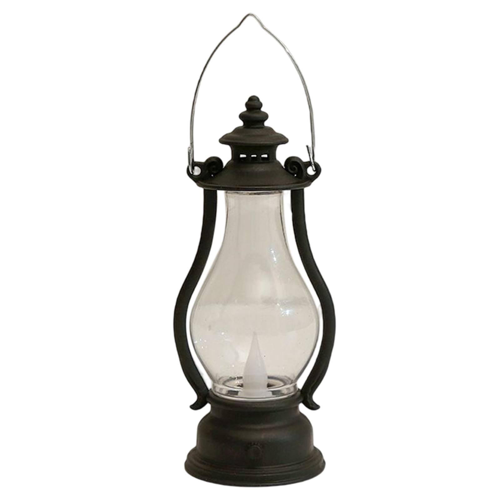 YAKii Flame Effect Vintage Style 17-LED Metal Oil Lamp,Hurricane Lantern 
