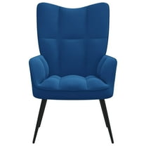 vidaXL Relaxing Chair Blue Velvet