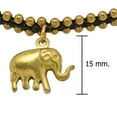 thumbnail image 2 of Tribal Thai Elephant Brass Beads Link Ankle Bracelet, 2 of 4