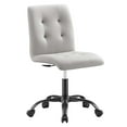 thumbnail image 2 of Modway Prim Metal Vegan Leather Armless Office Chair in Black/Light Gray, 2 of 9