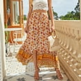 thumbnail image 5 of Womens High Waist Polka Dot Pleated Skirt Maxi Swing Skirt, 5 of 6